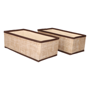 Organizer tekstylny Brązowy 28x14x10 cm komplet 2 sztuk do szafy domu biura
