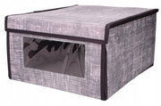 Organizer tekstylny Granatowy 34x29x19 cm okno pudełko do szafy domu biura