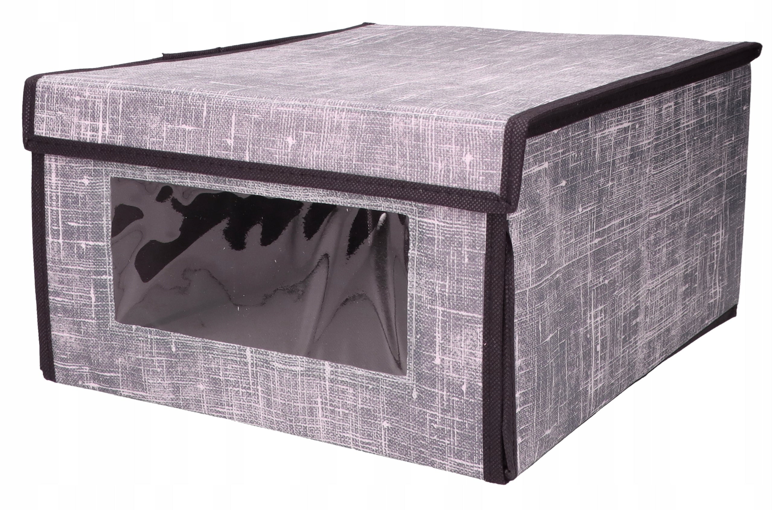 Organizer tekstylny Granatowy 34x29x19 cm okno pudełko do szafy domu biura