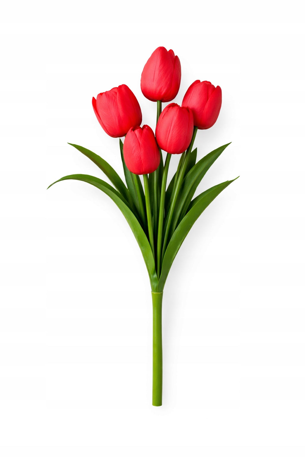 TULIPAN BUKIET TULIPANÓW SZTUCZNYCH PIANKOWYCH 53CM CZERWONY