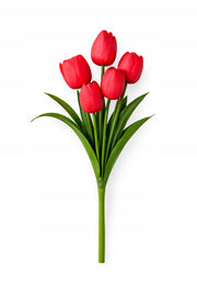 TULIPAN BUKIET TULIPANÓW SZTUCZNYCH PIANKOWYCH 53CM CZERWONY