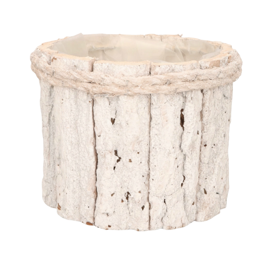 Osłonka z kory 12 cm Naturalna Doniczka Boho Rustykalna Dekoracja do Roślin