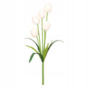 TULIPAN BUKIET TULIPANÓW SZTUCZNYCH PIANKOWYCH 53cm KOLOR BIAŁY