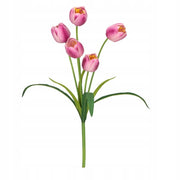 TULIPAN BUKIET TULIPANÓW SZTUCZNYCH PIANKOWYCH 53CM FIOLETOWY