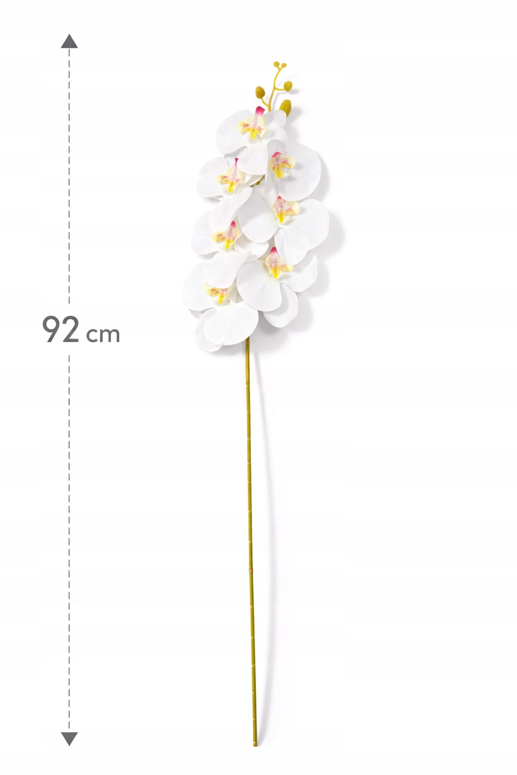 KWIAT SZTUCZNY STORCZYK 92 CM POJEDYNCZA GAŁĄZKA ORCHIDEA DUŻE KWIATY