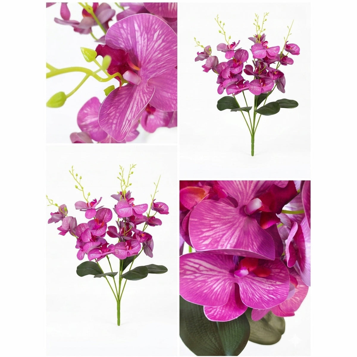Storczyk Sztuczny Bukiet Intensywnie Różowy 59cm Orchidea 5 Gałązek
