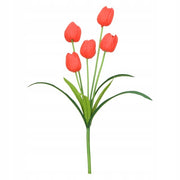 TULIPAN BUKIET TULIPANÓW SZTUCZNYCH PIANKOWYCH 53CM CZERWONY