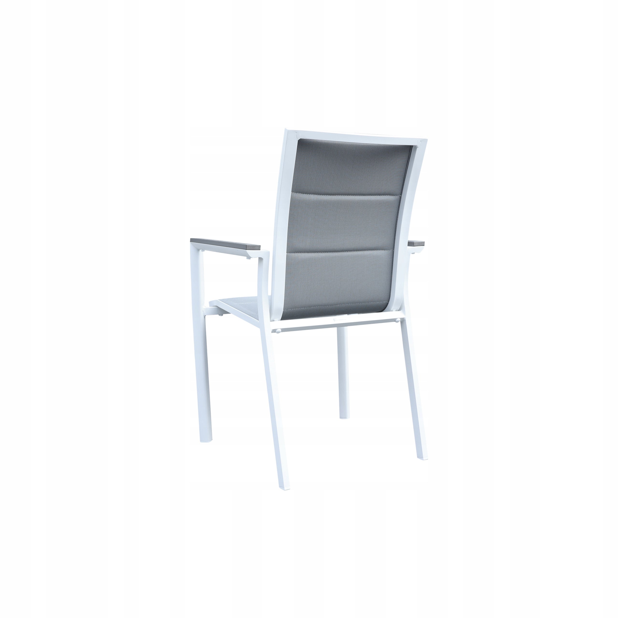 Krzesło Ogrodowe Aluminiowe Białe 56x65x88 cm Komfortowe Wytrzymałe Pianka