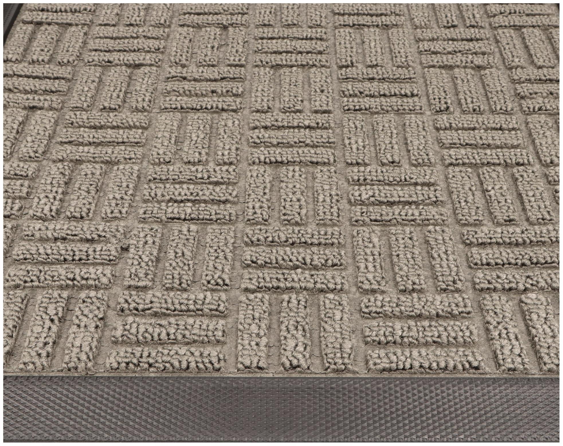 Wycieraczka 40x60cm oliwkowa materiałowa z gumowym spodem i krawędziami