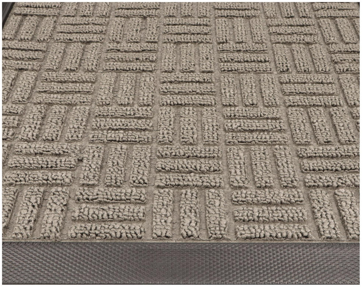 Wycieraczka 40x60cm oliwkowa materiałowa z gumowym spodem i krawędziami