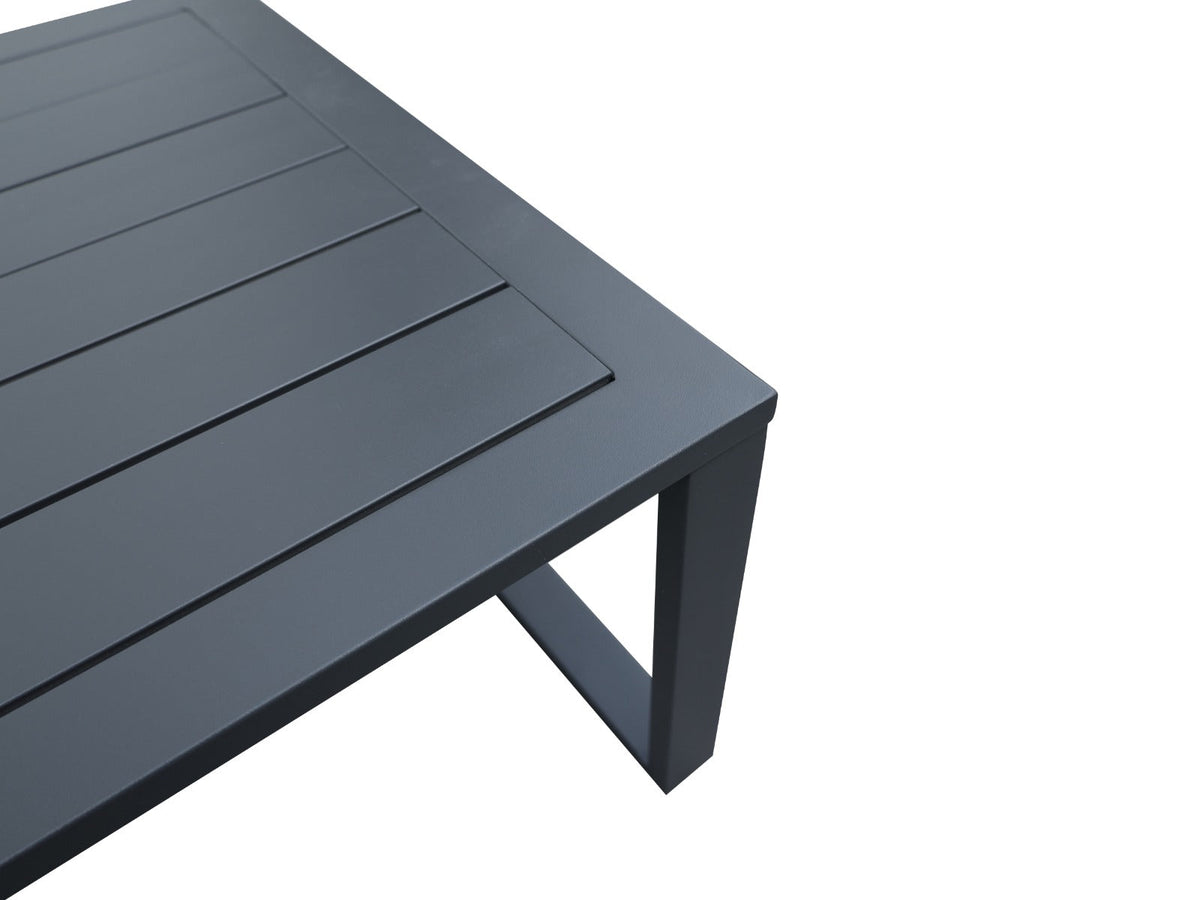 Zestaw mebli ogrodowych antracyt tarasowy 4 el. aluminiowych sofa, kanapa