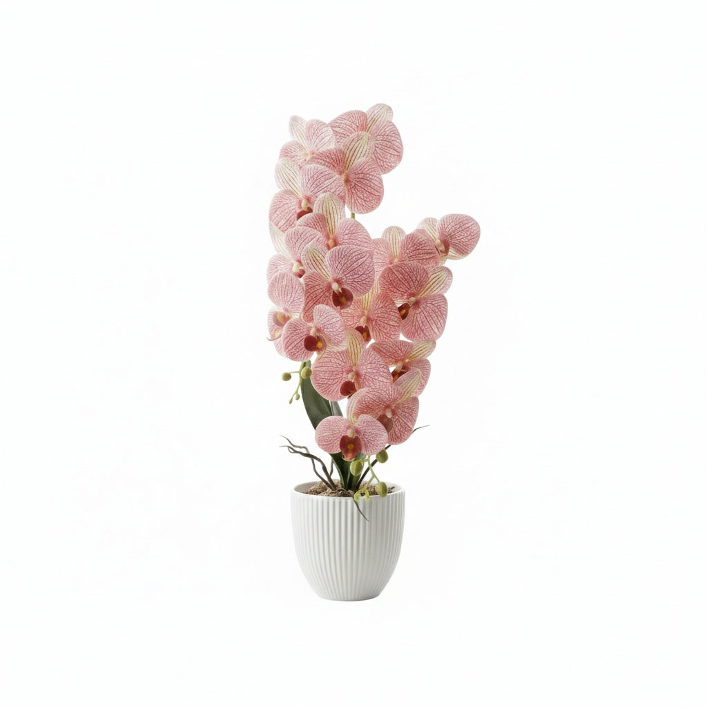 Storczyk w Doniczce Ciemny Różowy 58 cm Kwiat Sztuczny Orchidea Doniczkowy