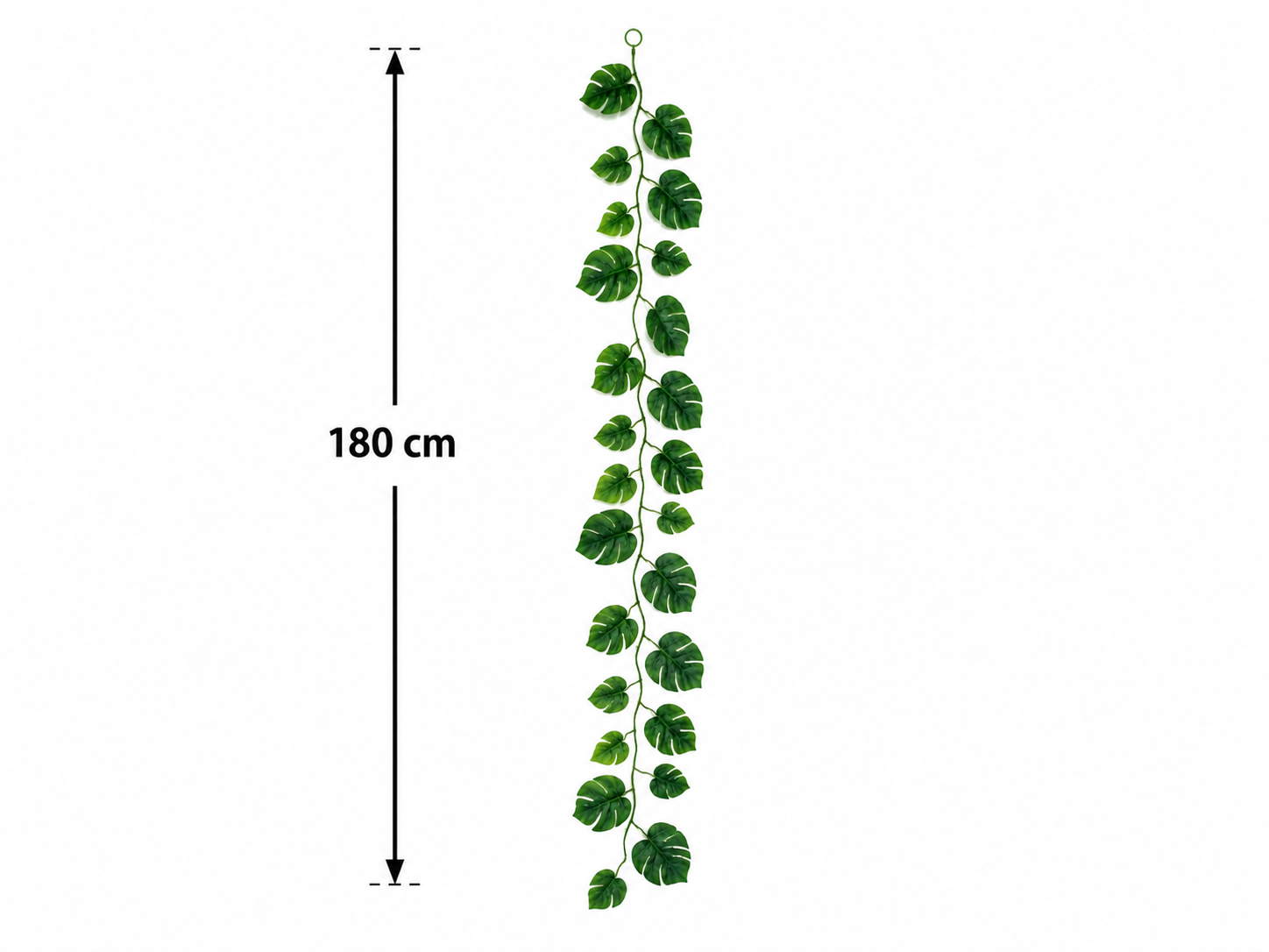 Sztuczna Girlanda Monstera 180 cm Zielone Liście Dekoracja Balkon Taras