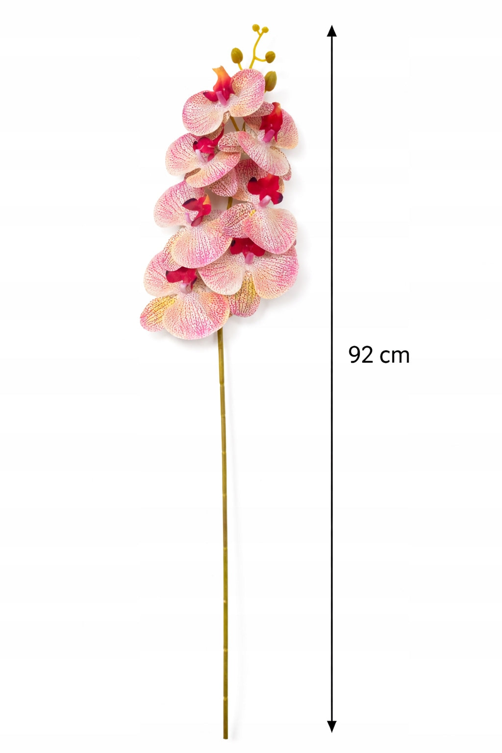 KWIAT SZTUCZNY STORCZYK 92 CM POJEDYNCZA GAŁĄZKA ORCHIDEA DUŻE KWIATY