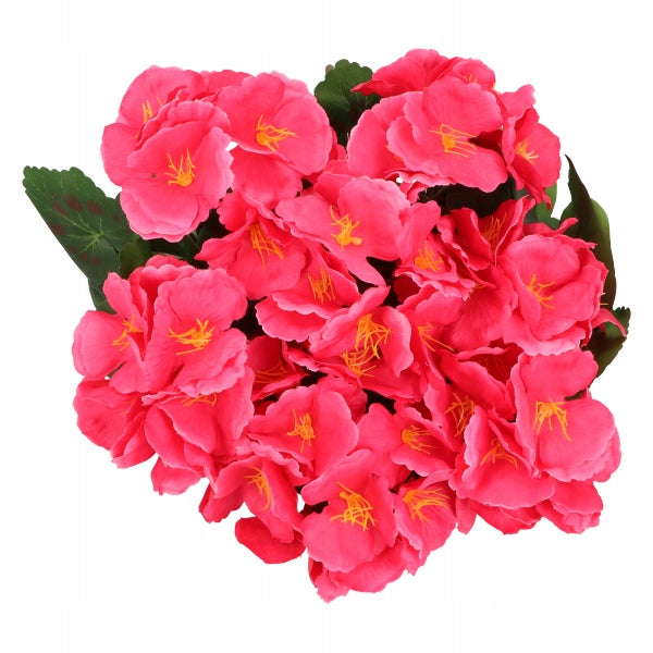 Sztuczna Pelargonia Malinowa Bukiet 7 Gałązek 37 cm Realistyczna Ozdoba