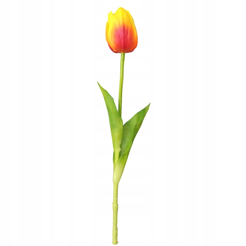 TULIPAN PIANKOWY POJEDYNCZY 42 CM WIOSENNA DEKORACJA WAZONU KOLOR ŻÓŁTY