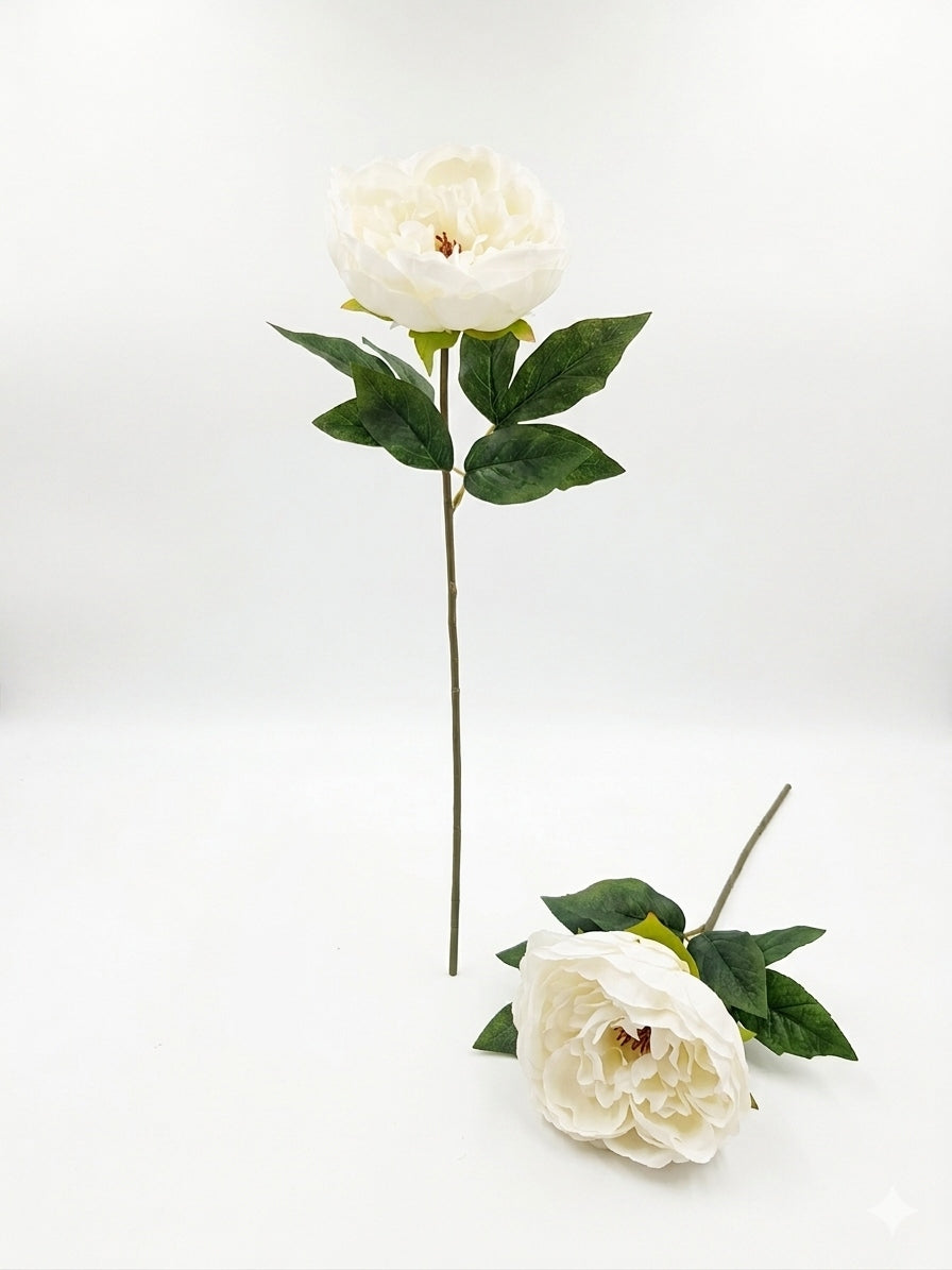 Piwonia 57 cm Sztuczna Gałązka Duży Kwiat Naturalny Efekt