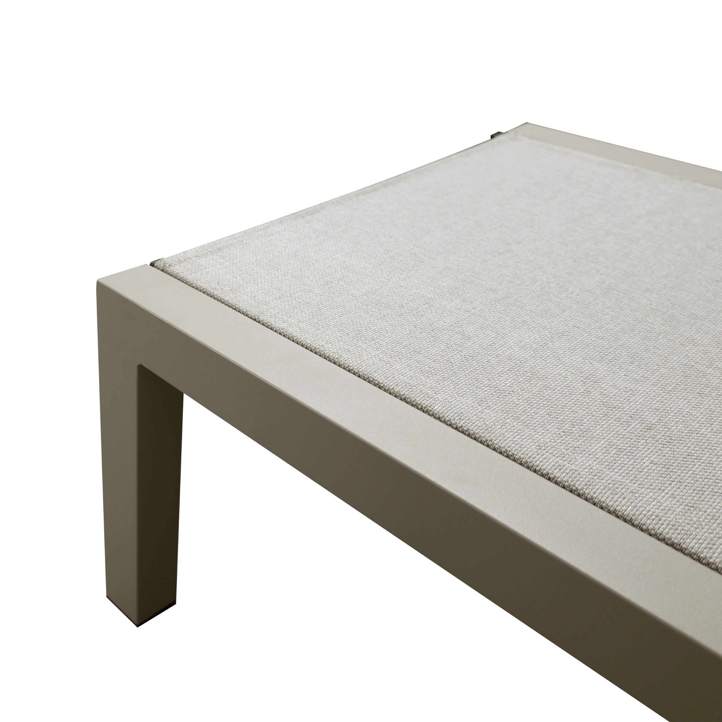 Leżak Ogrodowy Basenowy Aluminium Beżowy na Taras 190x65x30 cm