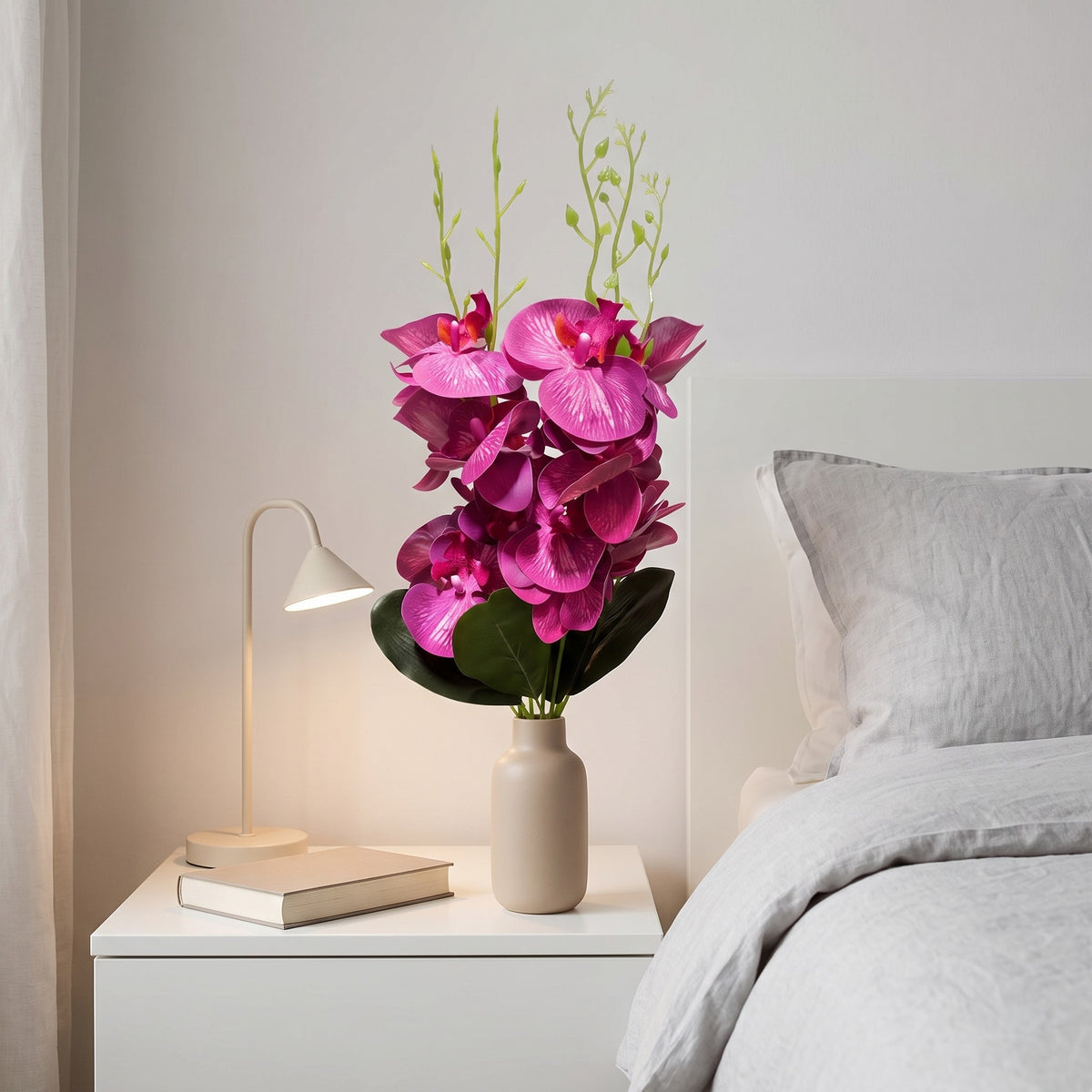 Storczyk Sztuczny Bukiet Intensywnie Różowy 59cm Orchidea 5 Gałązek