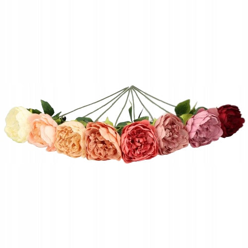 Piwonia 57 cm Sztuczna Gałązka Duży Kwiat Naturalny Efekt Kolory do Wyboru