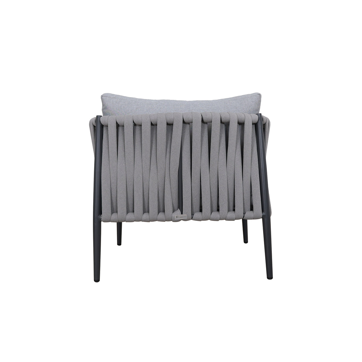 Zestaw Mebli Ogrodowych Aluminium Sofa 2x Fotel Stolik Szary