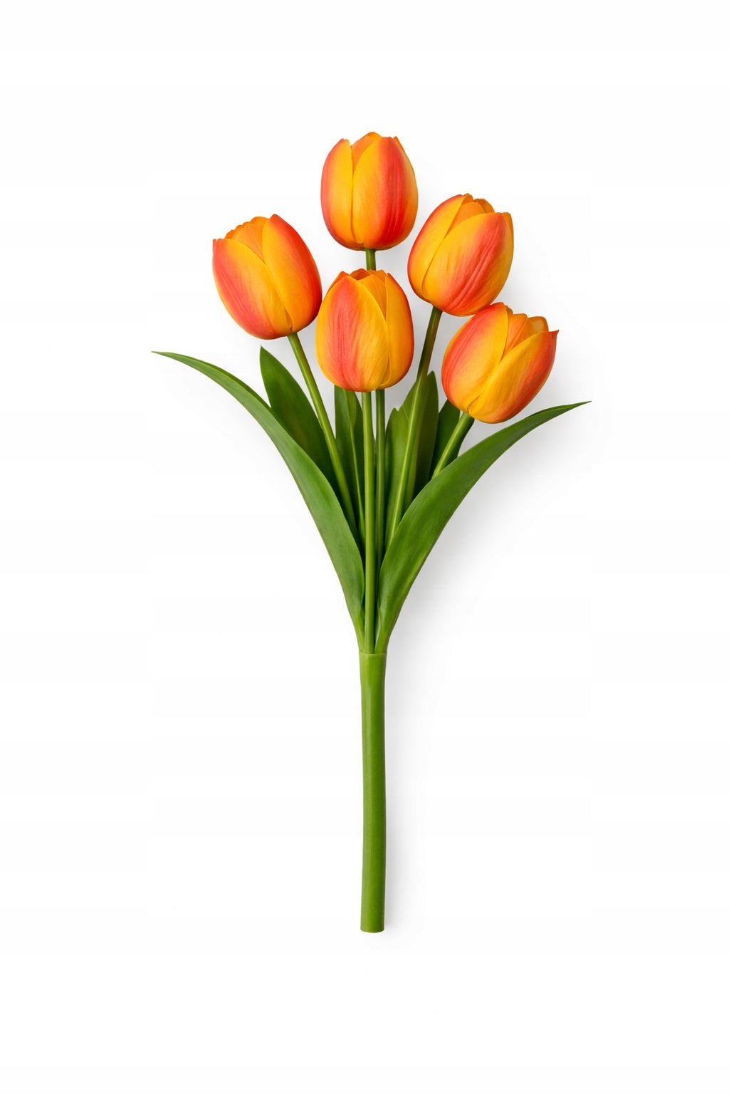 TULIPAN BUKIET TULIPANÓW SZTUCZNYCH PIANKOWYCH 53CM POMARAŃCZ