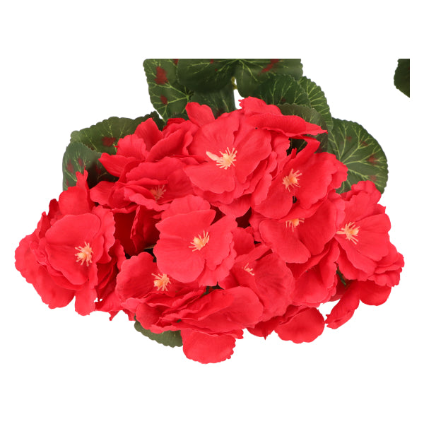 Pelargonia Sztuczna BUKIET 32 cm Realistyczna KWIAT DEKORACYJNY CZERWONY