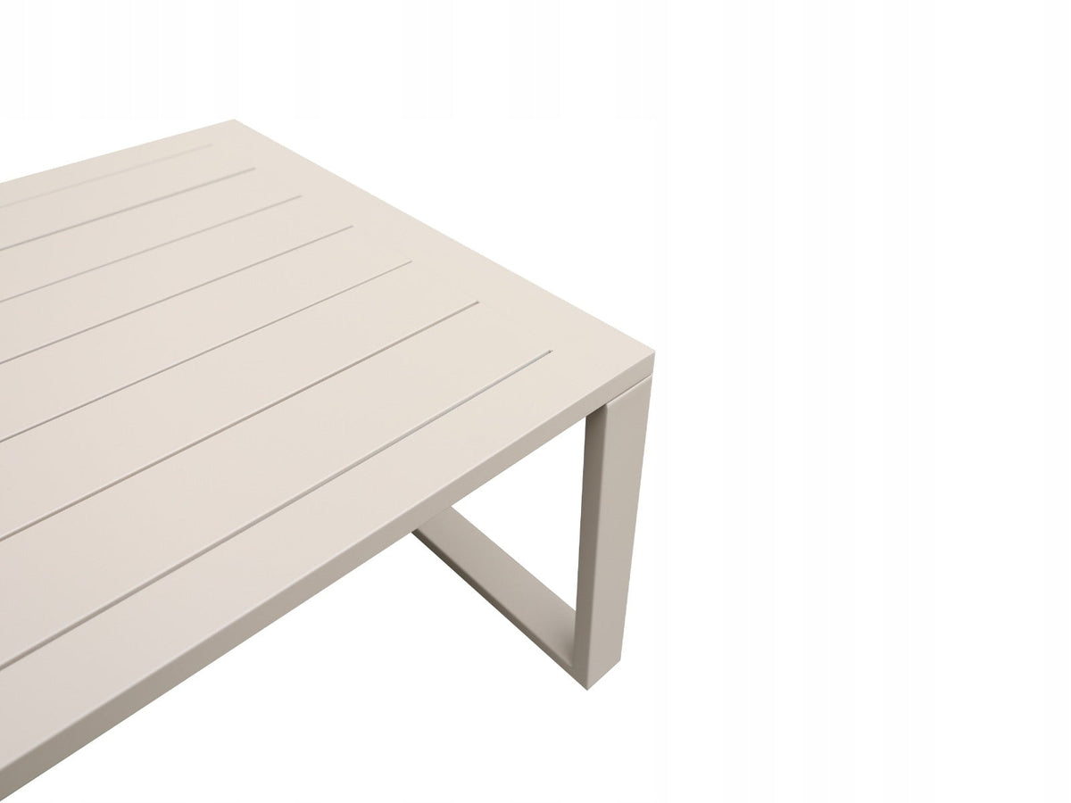Beżowy zestaw mebli ogrodowych tarasowych 4 el. aluminiowych sofa, kanapa
