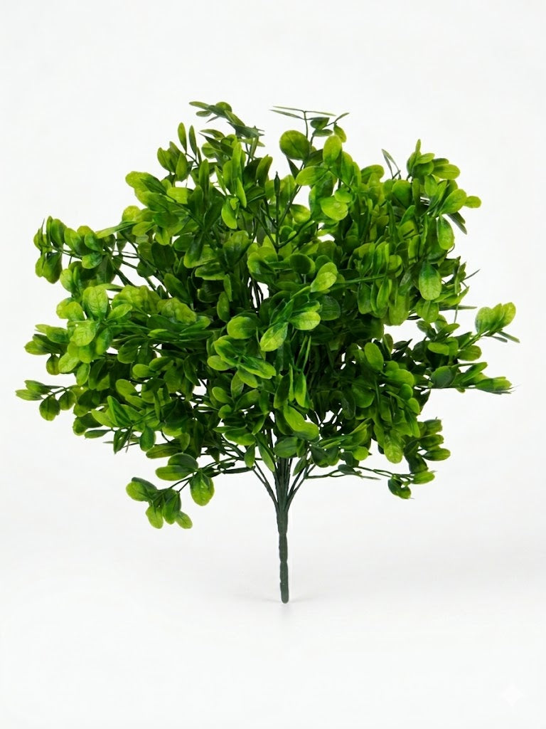 Sztuczna gałązka bukszpanu 50 cm, 18 gałązek, realistyczna dekoracja do wnętrz i kompozycji florystycznych
