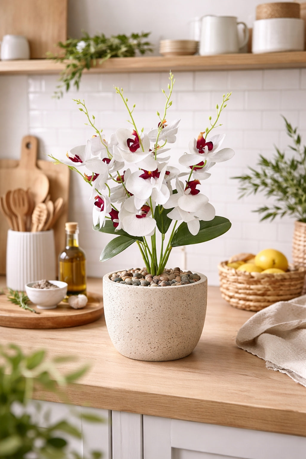 STORCZYK BUKIET SZTUCZNYCH KWIATÓW 59CM SILIKONOWY