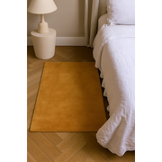 Dywanik Musztardowy 80x150 cm Antypoślizgowy Akcent do Sypialni i Salonu