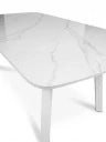 Stół ogrodowy aluminiowy ceramiczny 180x90 cm biały, zdjęcie 2