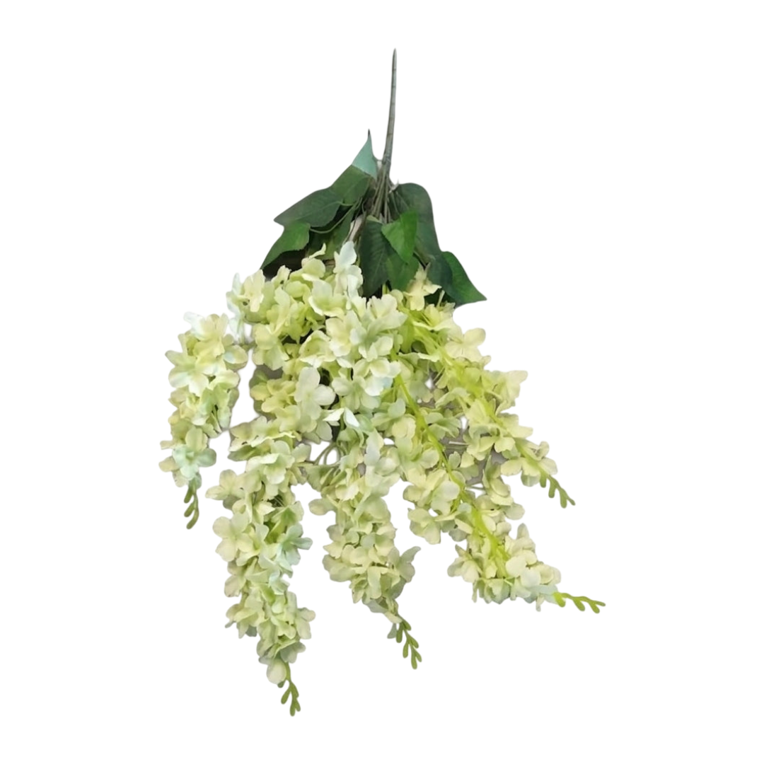 Wisteria Sztuczne Kwiaty Girlanda Jasnozielona 65CM Kwiaty Wiszące Balkon Ślub