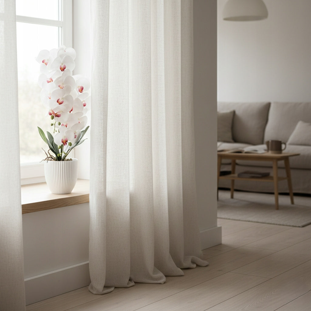 Storczyk w Doniczce Biały 58 cm Orchidea Kwiat Sztuczny Doniczkowy Ozdobny