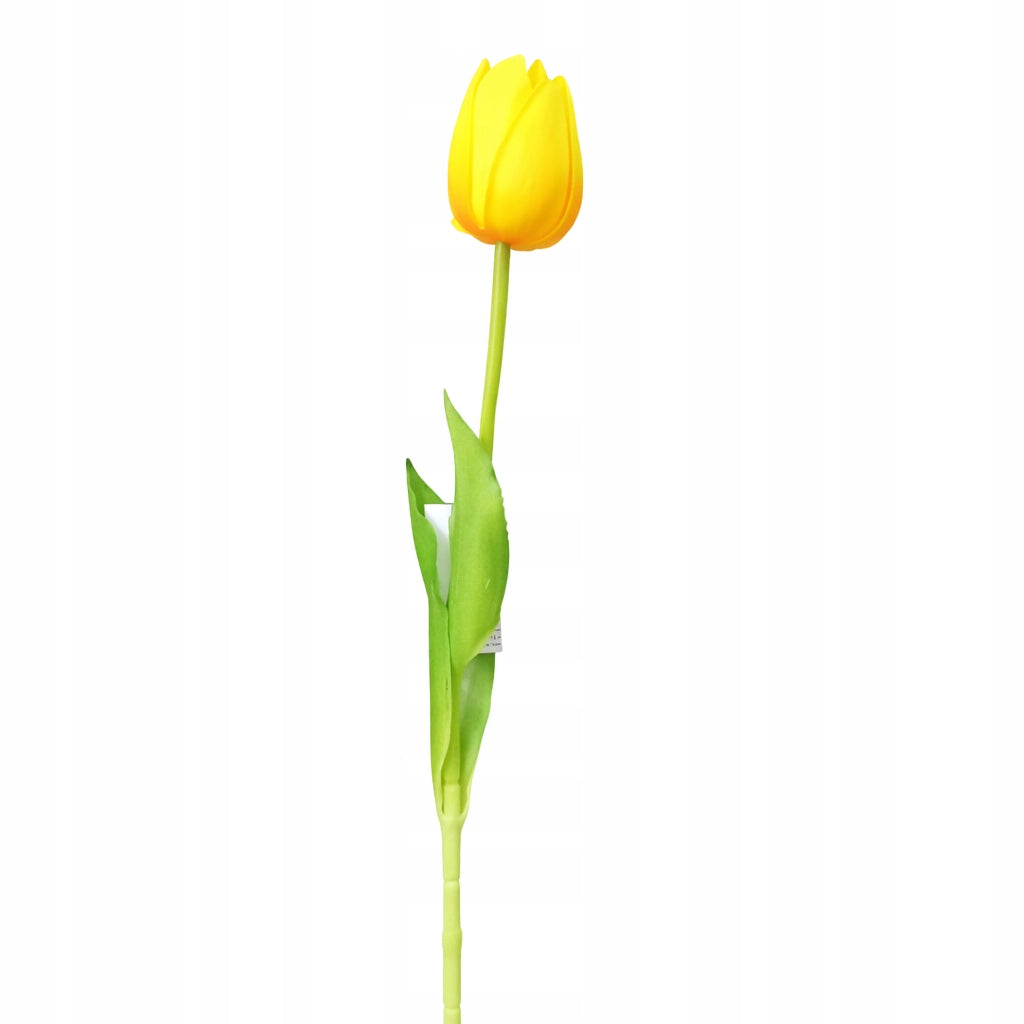 TULIPAN PIANKOWY POJEDYNCZY 42 CM WIOSENNA DEKORACJA WAZONU KOLOR ŻÓŁTY