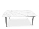 Stół ogrodowy aluminiowy ceramiczny 180x90 cm biały, zdjęcie 6