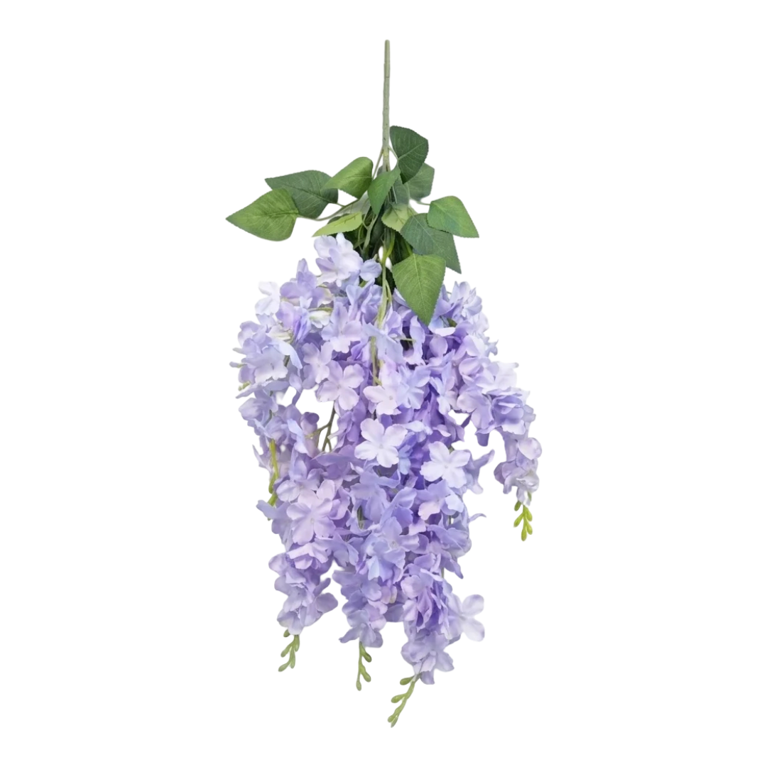 Wisteria fioletowa sztuczne kwiaty girlanda 65cm wiszące balkon