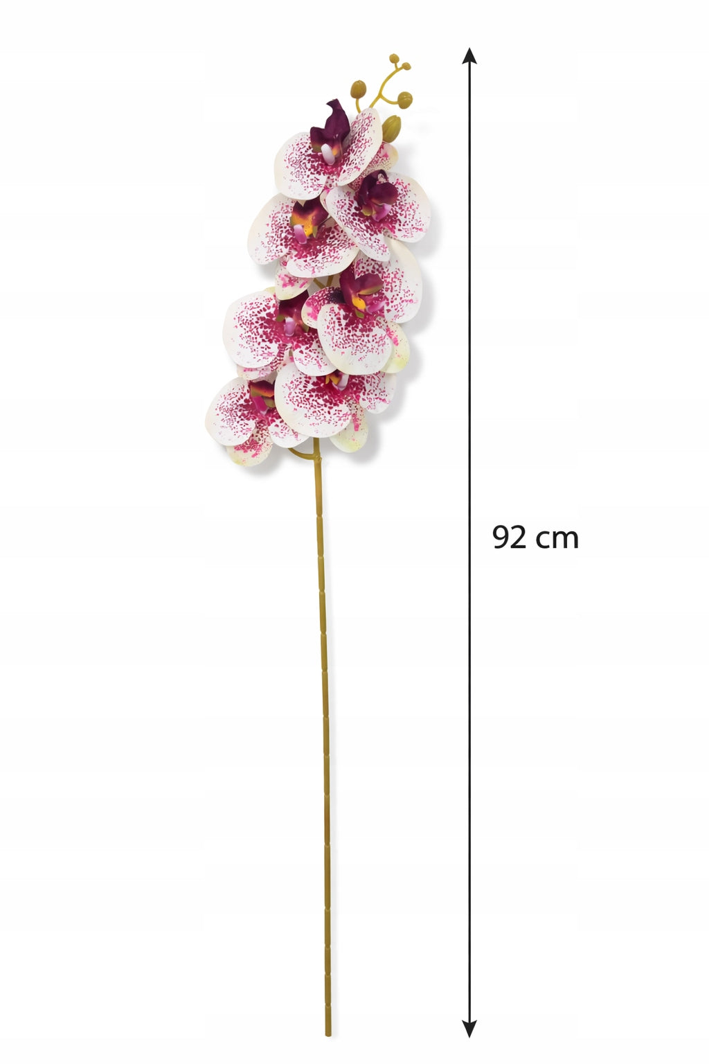 KWIAT SZTUCZNY STORCZYK 92 CM POJEDYNCZA GAŁĄZKA ORCHIDEA DUŻE KWIATY