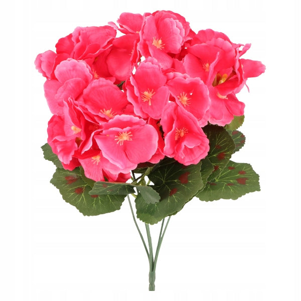 Pelargonia Sztuczna BUKIET 32 cm Realistyczna KWIAT DEKORACYJNY MALINOWY