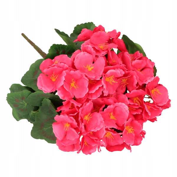 Sztuczna Pelargonia Malinowa Bukiet 7 Gałązek 37 cm Realistyczna Ozdoba