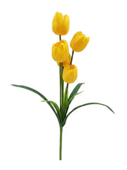 TULIPAN BUKIET TULIPANÓW SZTUCZNYCH PIANKOWYCH 53CM ŻÓŁTY