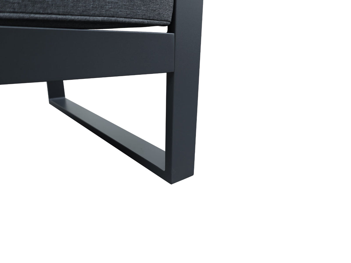Zestaw mebli ogrodowych antracyt tarasowy 4 el. aluminiowych sofa, kanapa