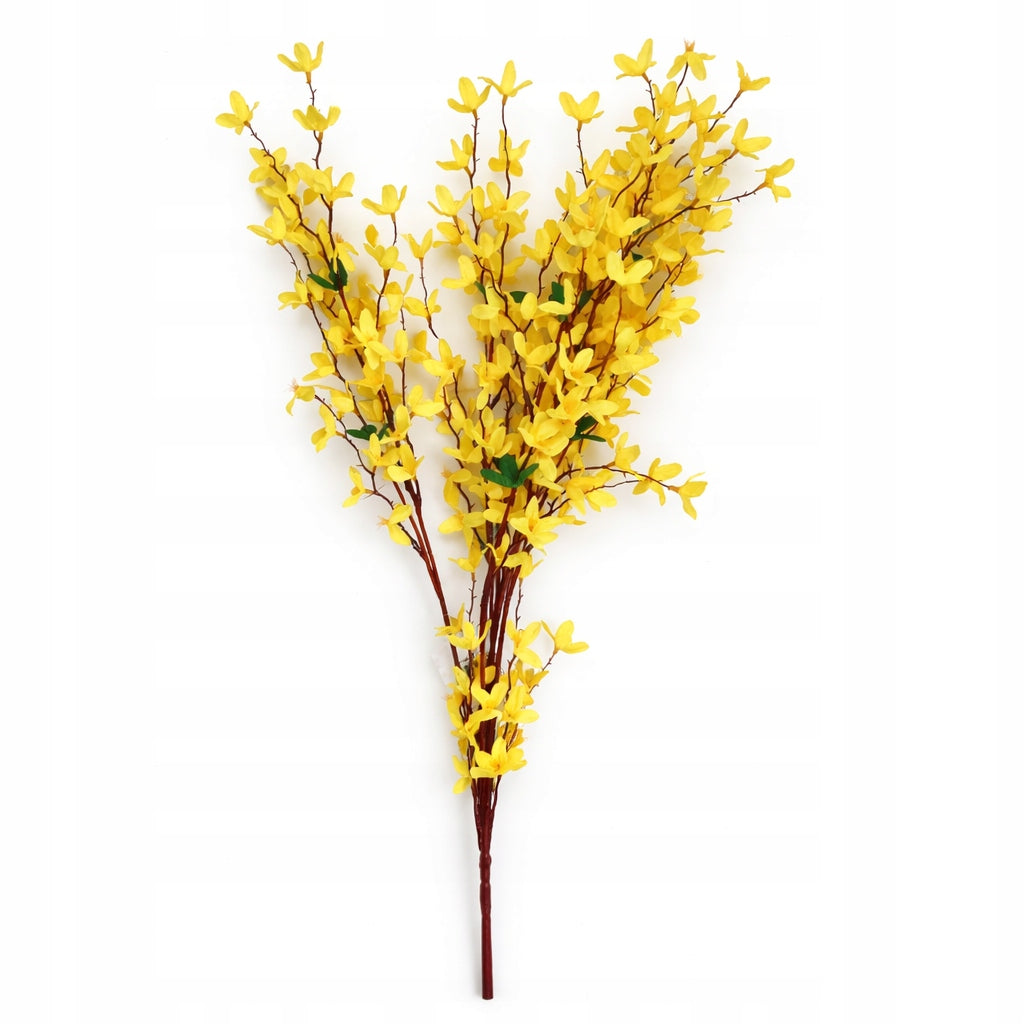 KWIAT SZTUCZNY FORSYCJA 74 CM GAŁĄZKA DEKORACYJNA ŻÓŁTE KWIATY OZDOBNE