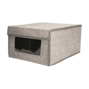 Organizer tekstylny Szary z oknem 34x29x19 cm pudełko do szafy domu biura