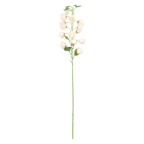 Sztuczne Kwiaty Dzwonki Gałązka Biała do Wazonu 85cm