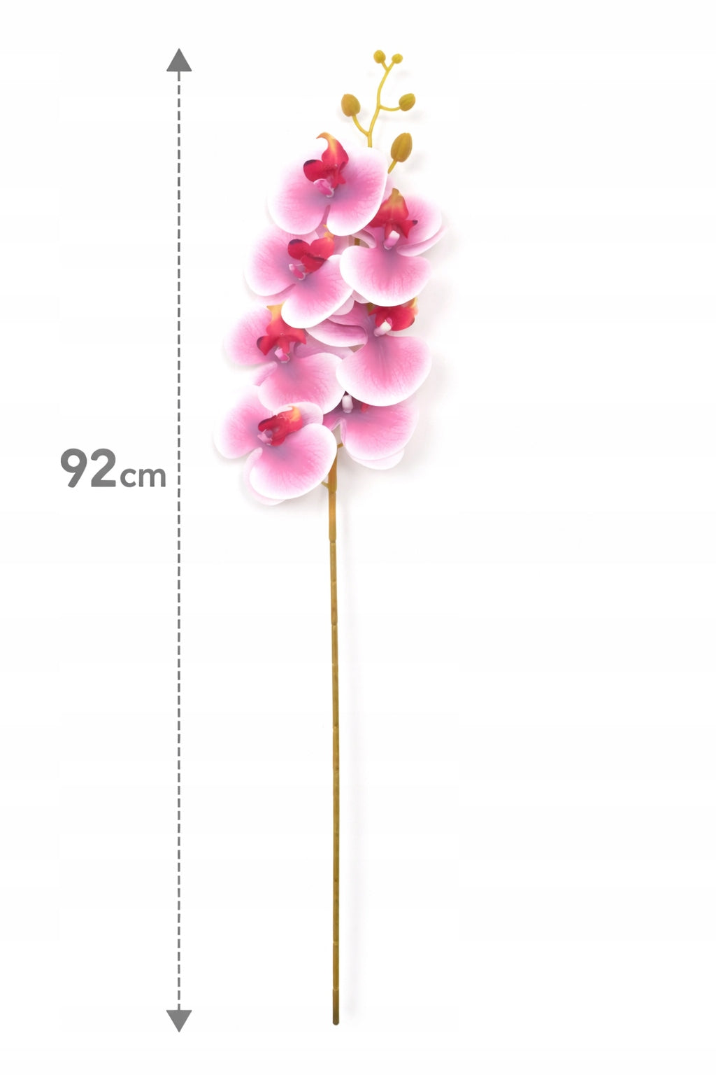 KWIAT SZTUCZNY STORCZYK 92 CM POJEDYNCZA GAŁĄZKA ORCHIDEA DUŻE KWIATY