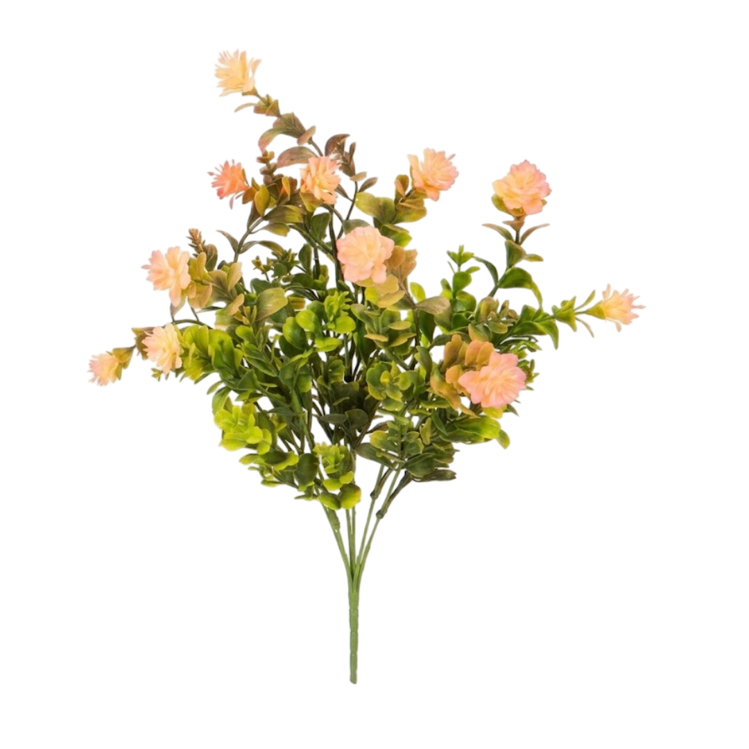 Sztuczna roślina bukszpan  40 cm, różowe, kompozycje kwiatowe, dekoracja.
