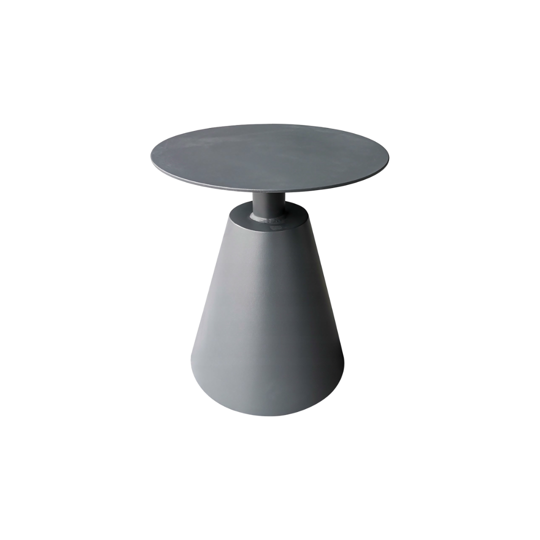 Stolik ogrodowy aluminiowy antracyt okrągły 40x40x50 cm lekki odporny taras