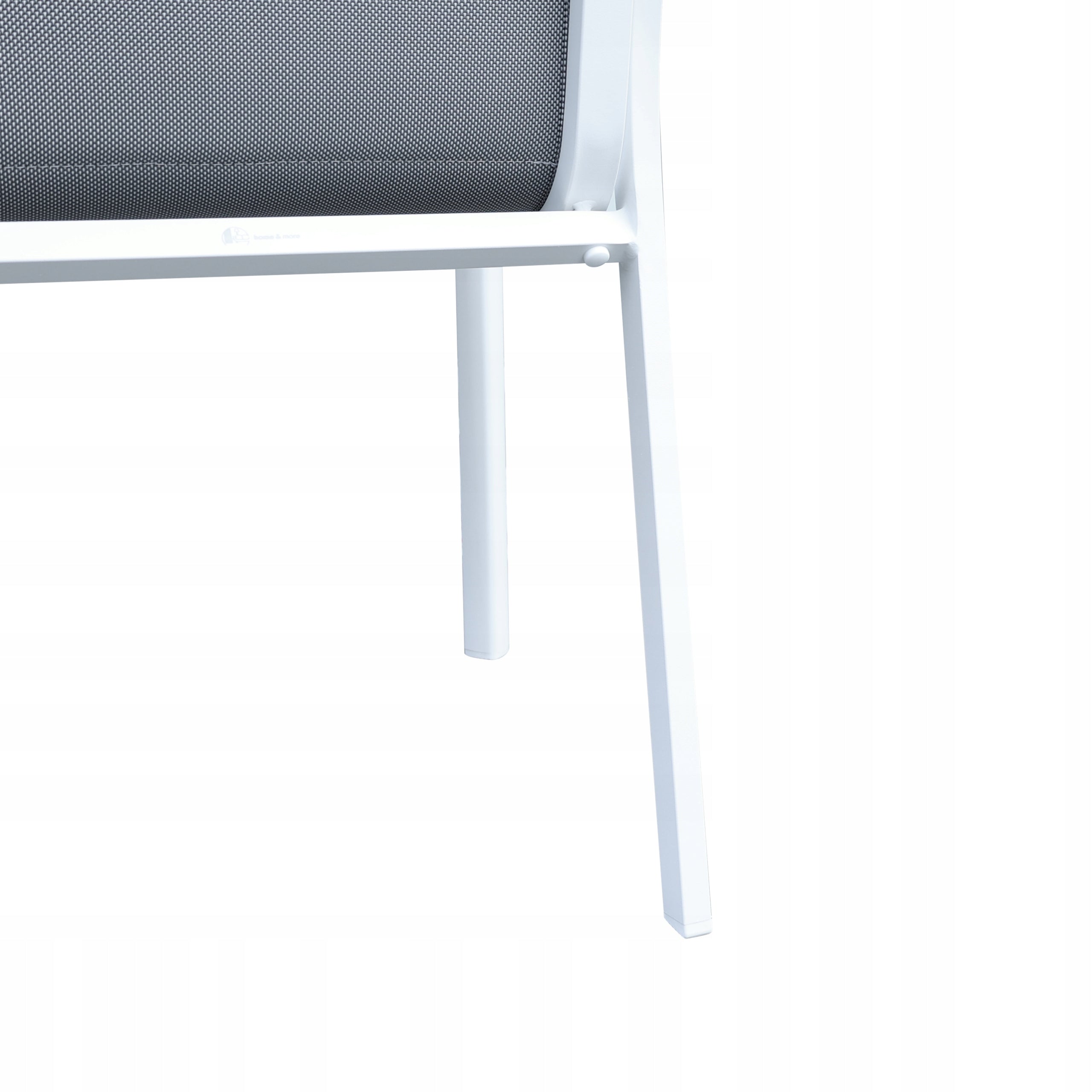 Krzesło Ogrodowe Aluminiowe Białe 56x65x88 cm Komfortowe Wytrzymałe Pianka