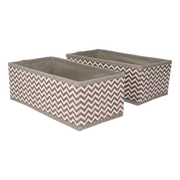 Organizer tekstylny Zygzak 28x14x10 cm komplet 2 sztuk do szafy domu biura